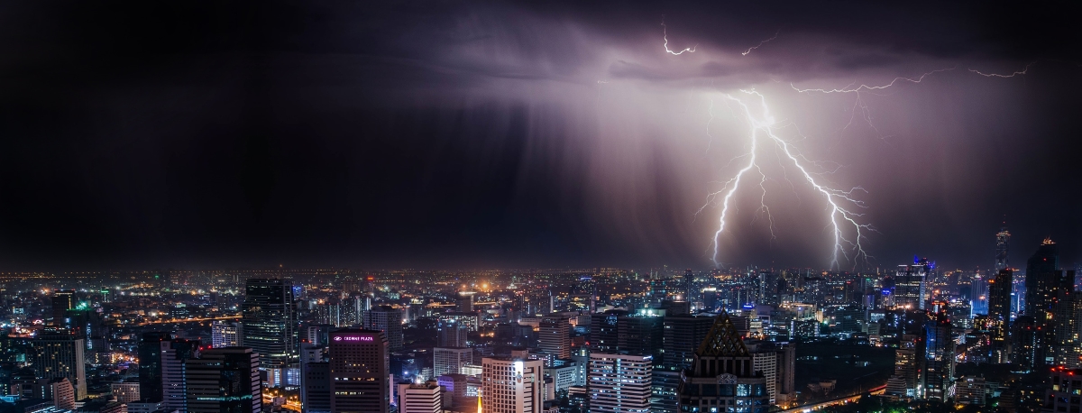 storm over the city