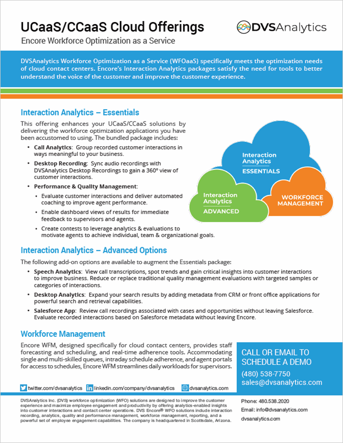 Thumbnail for Workforce Optimization as a Service for Cloud Contact Centers
