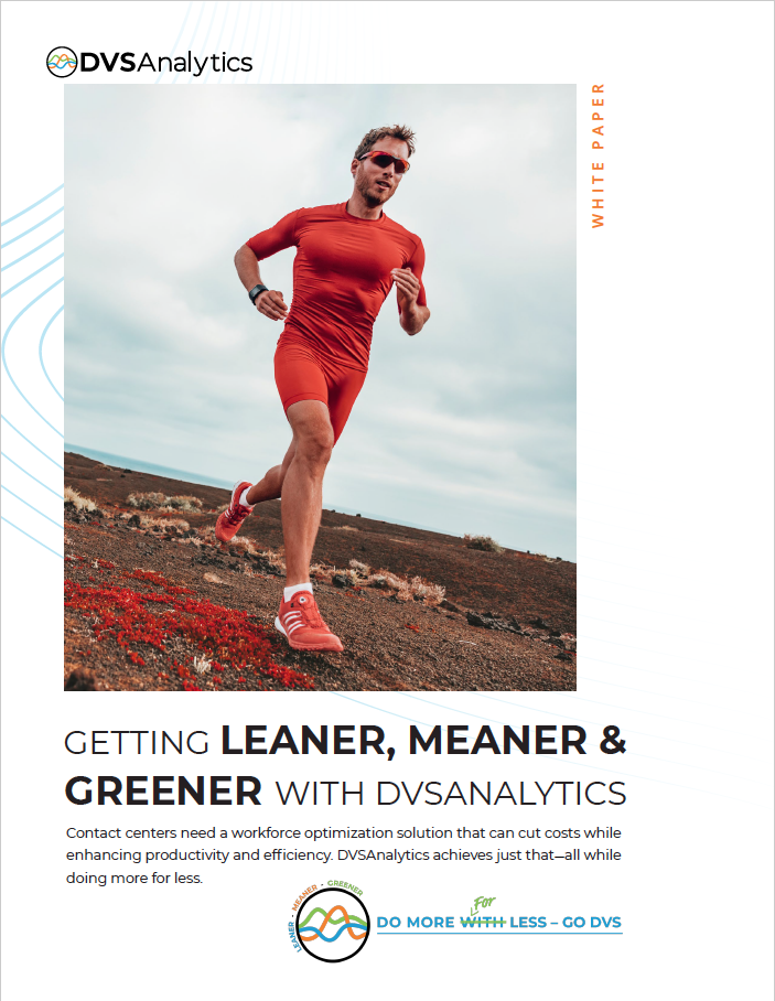 First page of Getting Leaner, Meaner & Greener with DVSAnalytics White Paper